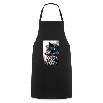 Wolf Design par ART8NS Art sur Streetwear S 02of25 - Tablier de cuisine - noir - Devant - AI Model Male 185 dark (185cm)