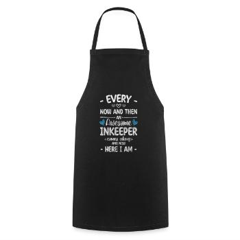 Taverne Restaurant Économie - Tablier de cuisine - noir - Devant - AI Model Male 185 dark (185cm)