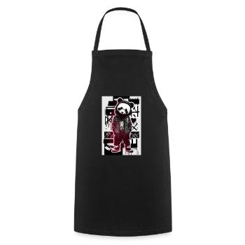 Cool Panda by ART8NS Art ON Streetwear - Cooking Apron - black - Front - AI Model Male 185 dark (185cm)