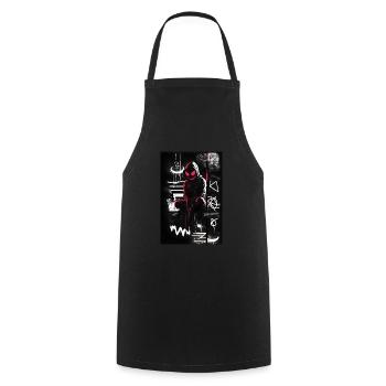 S. Man Graffiti Design par ART8NS Art ON Streetwear - Tablier de cuisine - noir - Devant - AI Model Male 185 dark (185cm)