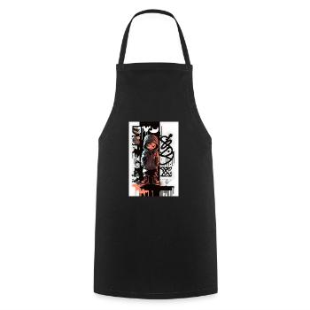 Robot by ART8NS - Art ON Streetwear - Tablier de cuisine - noir - Devant - AI Model Male 185 dark (185cm)