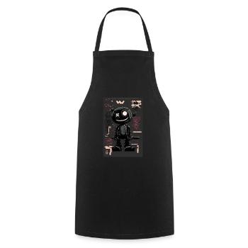 Robot by ART8NS - Art ON Streetwear - Tablier de cuisine - noir - Devant - AI Model Male 185 dark (185cm)