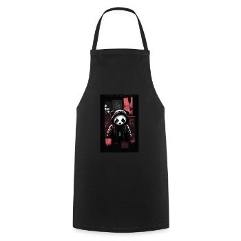 Panda par ART8NS - Art ON Streetwear - Tablier de cuisine - noir - Devant - AI Model Male 185 dark (185cm)
