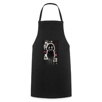 Ghost par ART8NS - Art ON Streetwear - Tablier de cuisine - noir - Devant - AI Model Male 185 dark (185cm)