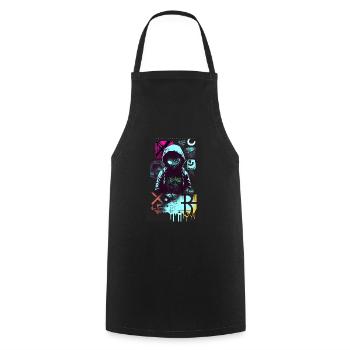 Hacker par ART8NS - Art ON Streetwear - Tablier de cuisine - noir - Devant - AI Model Male 185 dark (185cm)