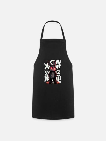 Bunny by ART8NS - Art ON Streetwear - Cooking Apron - black