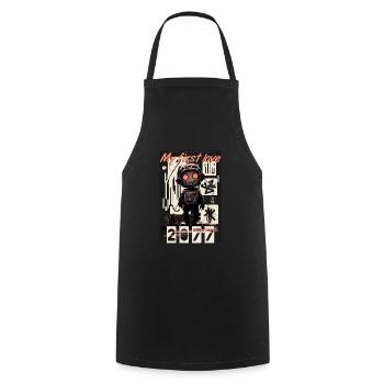 My first love by ART8NS - Art ON Streetwear - Cooking Apron - black - Front - AI Model Male 185 dark (185cm)