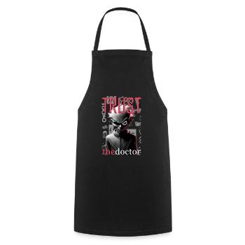 Faites confiance au médecin par ART8NS - Art ON Streetwear - Tablier de cuisine - noir - Devant - AI Model Male 185 dark (185cm)