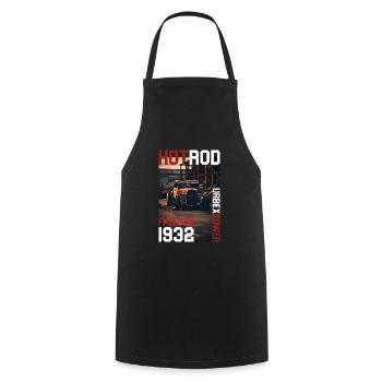 Hot Rod by ART8NS - Art ON Streetwear - Cooking Apron - black - Front - AI Model Male 185 dark (185cm)