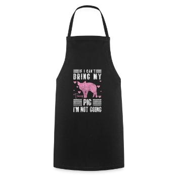 Teacup pig breeding - Cooking Apron - black - Front - AI Model Male 185 dark (185cm)