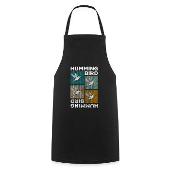 Hummingbirds Cute Sign - Cooking Apron - black - Front - AI Model Male 185 dark (185cm)