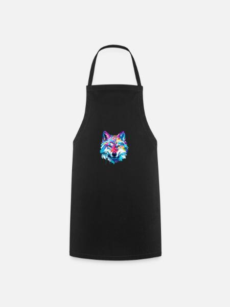 Wolf Animal Freedom World Wildlife Wonder Abstract - Kochschürze - Schwarz