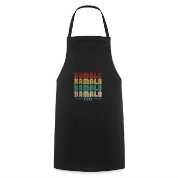 Kamala Harris 2021 - Cooking Apron - black - Front - AI Model Male 185 dark (185cm)