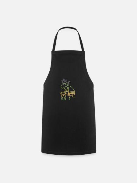 Kokopelli Bunt - Kochschürze - Schwarz