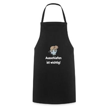 Ausschlafen ist wichtig Kaffee Morgenmuffel - Kochschürze - Schwarz - Vorne - AI Model Male 185 dark (185cm)