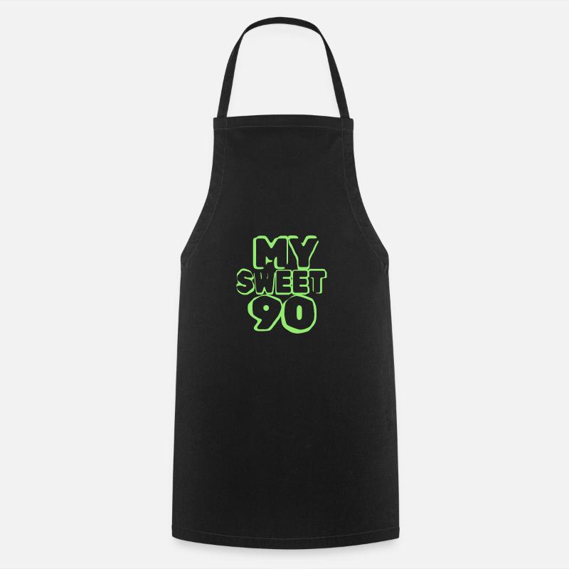 90th birthday - Cooking Apron - black