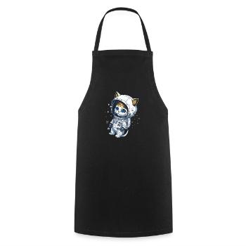 Baby cat in space - Cooking Apron - black - Front - AI Model Male 185 dark (185cm)