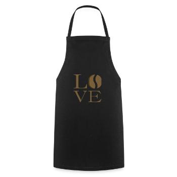 Kaffeebohnen Liebhaber Geschenkidee - Kochschürze - Schwarz - Vorne - AI Model Male 185 dark (185cm)