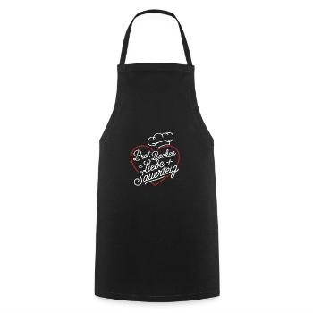 Shirt Brot Sauerteig Liebe 03 SP - Kochschürze - Schwarz - Vorne - AI Model Male 185 dark (185cm)
