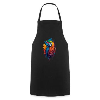 Macaw - Cooking Apron - black - Front - AI Model Male 185 dark (185cm)