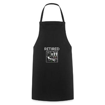 retirement - Cooking Apron - black - Front - AI Model Male 185 dark (185cm)