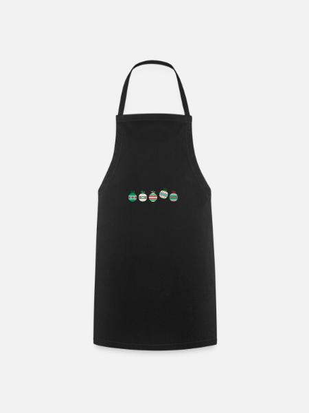 Weihnachtskugelset 2 - Kochschürze - Schwarz