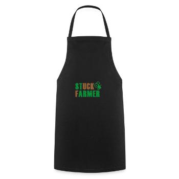 STUCK FARMER GREEN BROWN - Cooking Apron - black - Front - AI Model Male 185 dark (185cm)