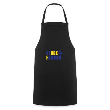 STUCK FARMER BLUE YELLOW - Cooking Apron - black - Front - AI Model Male 185 dark (185cm)