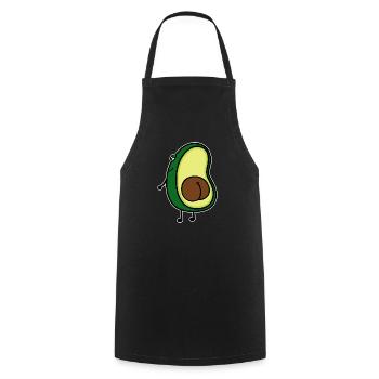 Avocado - Kochschürze - Schwarz - Vorne - AI Model Male 185 dark (185cm)