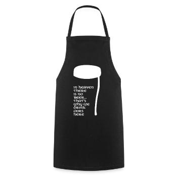 In Heaven there is no beer - Cooking Apron - black - Front - AI Model Male 185 dark (185cm)