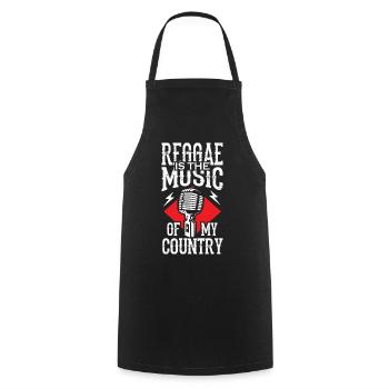 Le reggae est la musique de mon pays - Tablier de cuisine - noir - Devant - AI Model Male 185 dark (185cm)