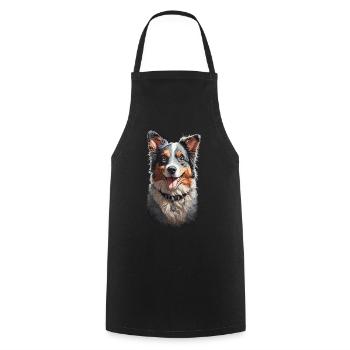 Aimer les chiens de berger australien Design - Tablier de cuisine - noir - Devant - AI Model Male 185 dark (185cm)