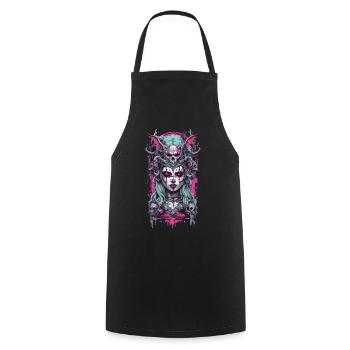 Gothique sorcière démon E-Girl occulte Magic Design - Tablier de cuisine - noir - Devant - AI Model Male 185 dark (185cm)