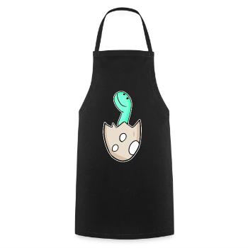 Dinosaure oeuf Dino bébé Motif - Tablier de cuisine - noir - Devant - AI Model Male 185 dark (185cm)