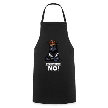 Avant de demander Bergers Noirs - Tablier de cuisine - noir - Devant - AI Model Male 185 dark (185cm)