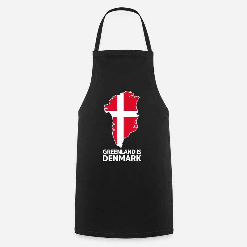 Carte du drapeau Groenland-Danemark - Tablier de cuisine - noir