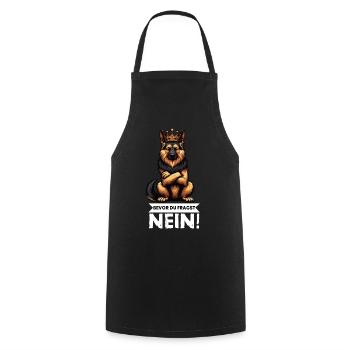 Before you ask German Shepherd Shepherds - Cooking Apron - black - Front - AI Model Male 185 dark (185cm)
