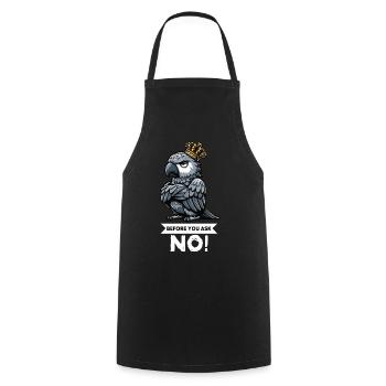 Before You Ask African Grey Parrot Parrot Parrot Holder - Cooking Apron - black - Front - AI Model Male 185 dark (185cm)