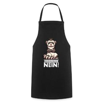 Bevor Du Fragst Nein Frettchen Frettchenbesitzer - Kochschürze - Schwarz - Vorne - AI Model Male 185 dark (185cm)
