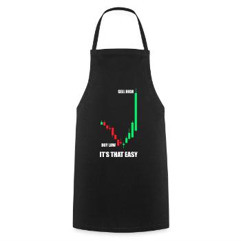 Acheter bas vendre cher Marché boursier Trader en bourse - Tablier de cuisine - noir - Devant - AI Model Male 185 dark (185cm)