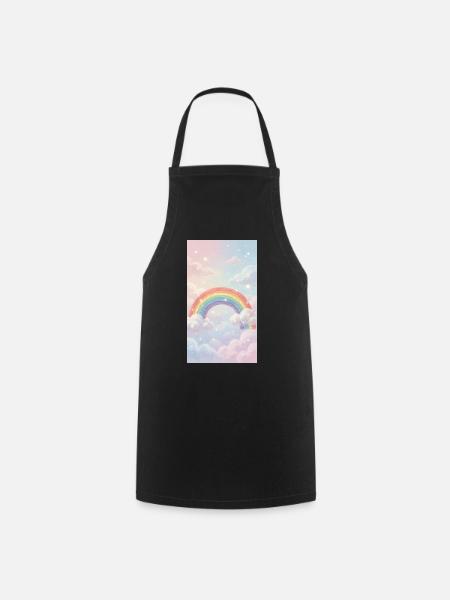 Regenbogen pastel Hintergrund - Kochschürze - Schwarz