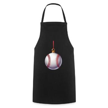 FROHE WEIHNACHTEN BASEBALL - Kochschürze - Schwarz - Vorne - AI Model Male 185 dark (185cm)