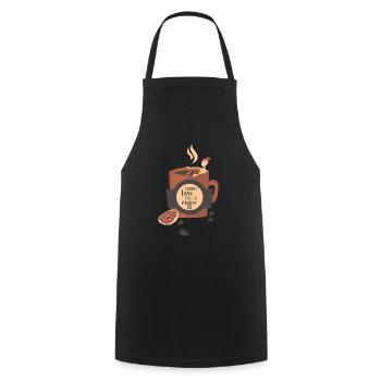 Forget love-fall in coffee- Kaffee Liebe verliebt - Kochschürze - Schwarz - Vorne - AI Model Male 185 dark (185cm)