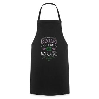 geschenkidee 2018 lustig feminismus zitat - Kochschürze - Schwarz - Vorne - AI Model Male 185 dark (185cm)