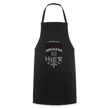 alkohol haustier hundehalter windhund - Kochschürze - Schwarz - Vorne - AI Model Male 185 dark (185cm)