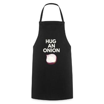 HUG AN ONION - Cooking Apron - black - Front - AI Model Male 185 dark (185cm)