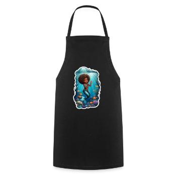 Idée cadeau sirène Waterman - Tablier de cuisine - noir - Devant - AI Model Male 185 dark (185cm)