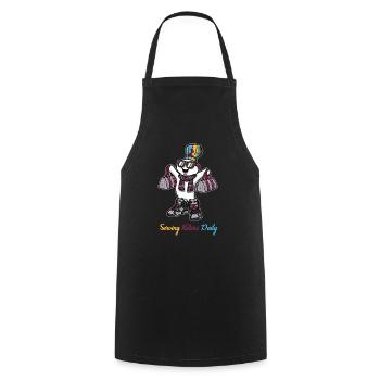 Serving Haters Daily - Cooking Apron - black - Front - AI Model Male 185 dark (185cm)