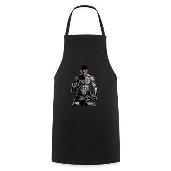Cage Fighter Entfessle dein Biest mit MMA Mixed - Kochschürze - Schwarz - Vorne - AI Model Male 185 dark (185cm)