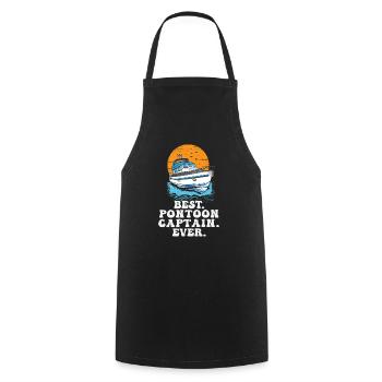 Best Pontoon Captain Ever Motorboating Quote Boat - Cooking Apron - black - Front - AI Model Male 185 dark (185cm)